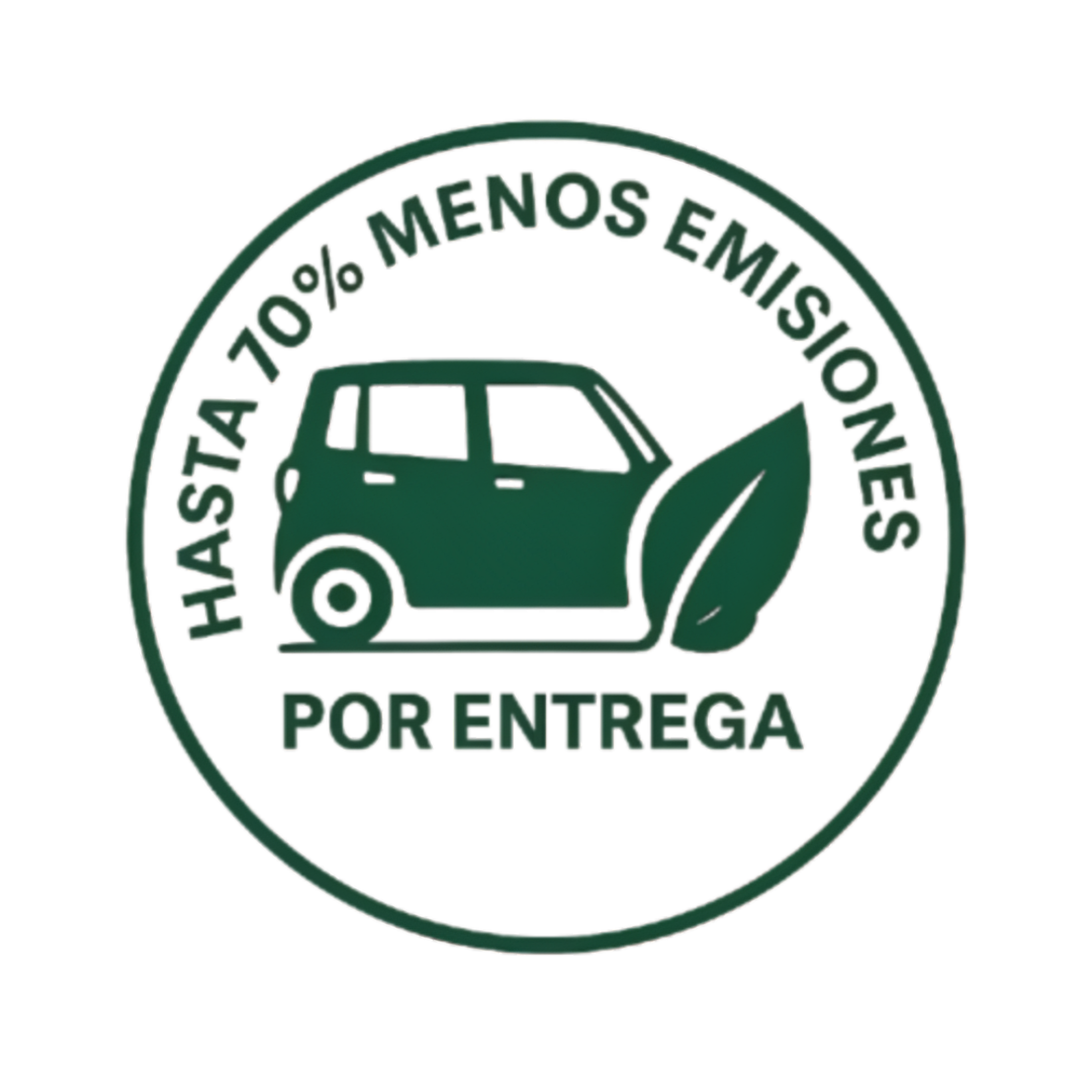 70% menos emisiones por entrega